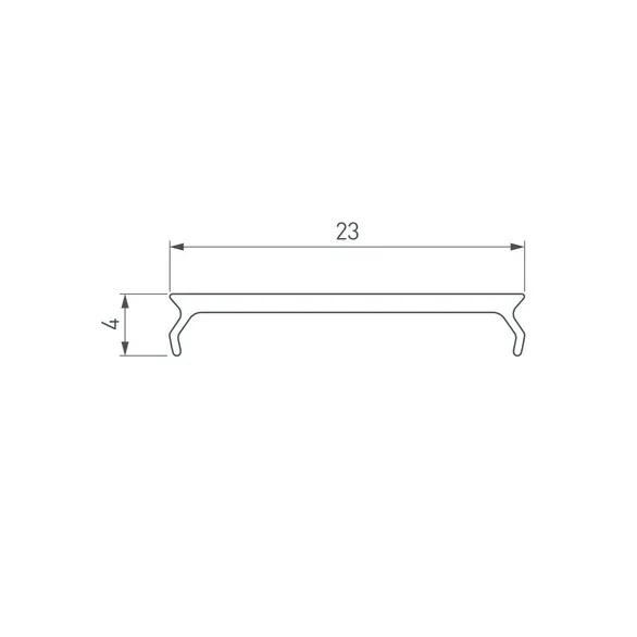 Экран mat-l-2000 для профиля pls-lock (arlight, пластик) 019189
