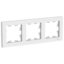 Рамка SCHNEIDER ATLAS design, 3 поста (белый) артикул: ATN000103