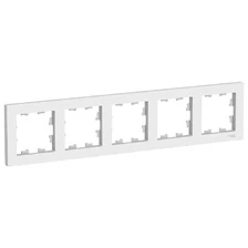 Рамка SCHNEIDER ATLAS design, 5 постов (белый) артикул: ATN000105