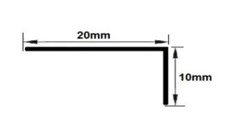Art-alum уголок 10*20*3000 мм черный муар (al)
