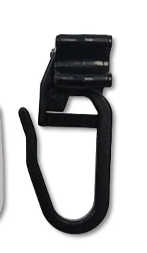 Комплект крючки-бегунок 100 шт пвх черные