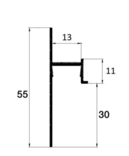 Art-plintus-parit GIPPS парящий-теневой для подсветки (al) 13*30*55*3000 мм серебро матовое (al)