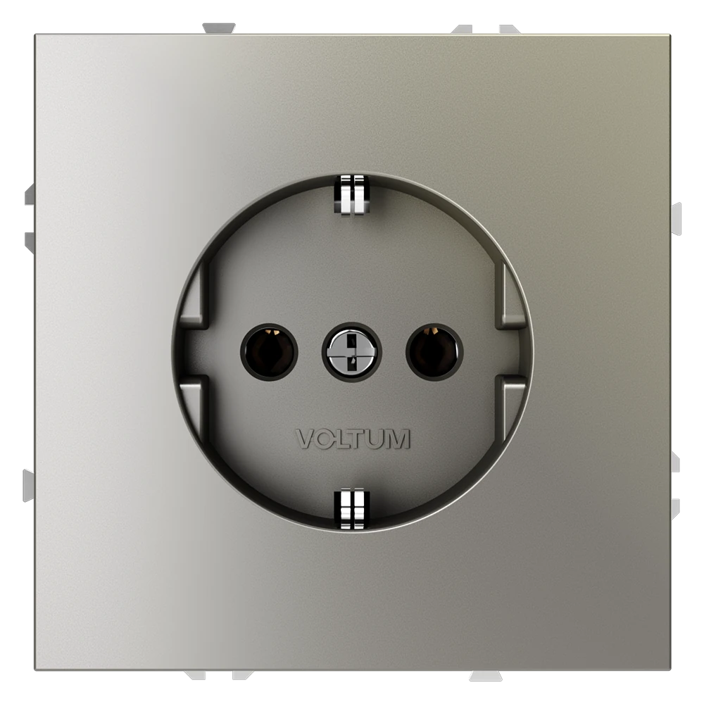 VLS040104 розетка встраиваемая VOLTUM s70с заземлением 16а, (шелк)