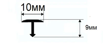Порог т 10*9*2700 мм черный муар art-alum (al)