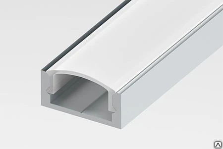 Накладной алюминиевый профиль с рассеивателем 16*7*3000 мм