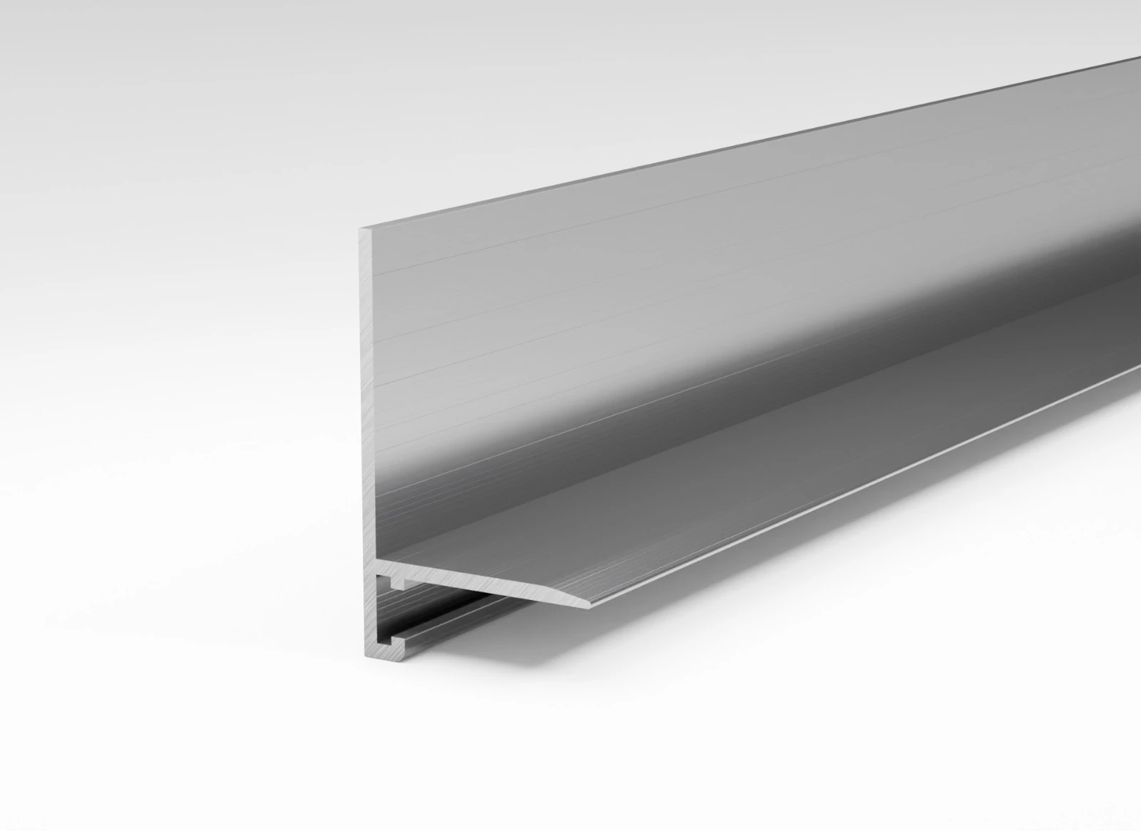 Art-micro l BEVELED микроплинтус щелевой 26*6*16*2000 мм серебро