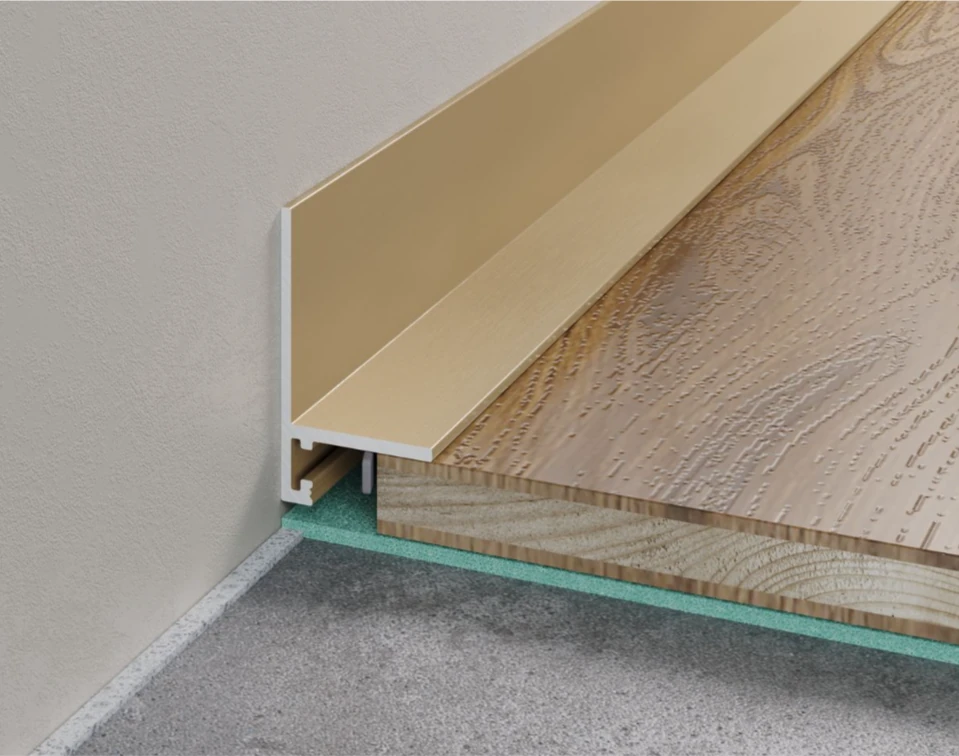 Art-micro l микроплинтус щелевой 25*16*6*3000 мм золото анод. (al)