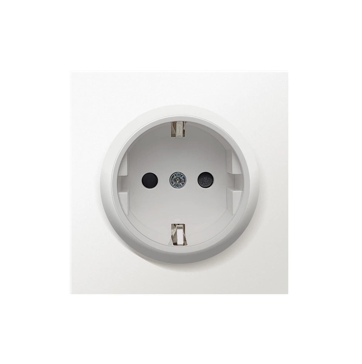 Накладка для розетки SCHUKO da22033с заземлением со шторками 16A 250в~, матовый белый серия R98