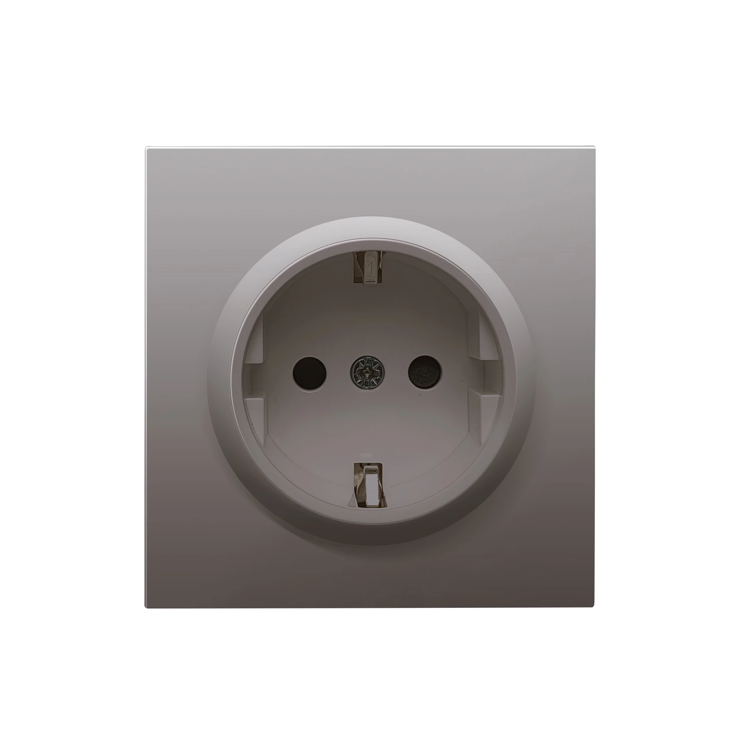 Накладка для розетки SCHUKO с заземлением со шторками 16A 250в~, сталь DA22037 серия R98