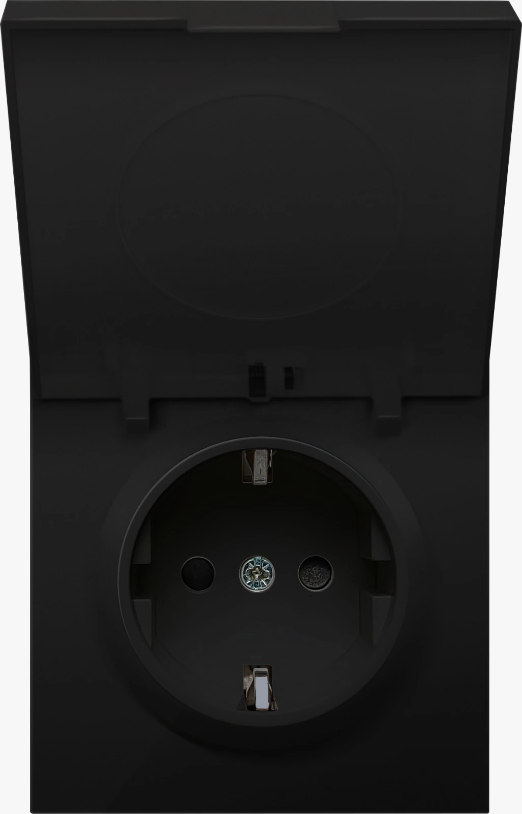 DA52030 накладка для розетки SCHUKO с крышкой, 16A 250в~, матовый карбон, серия R98