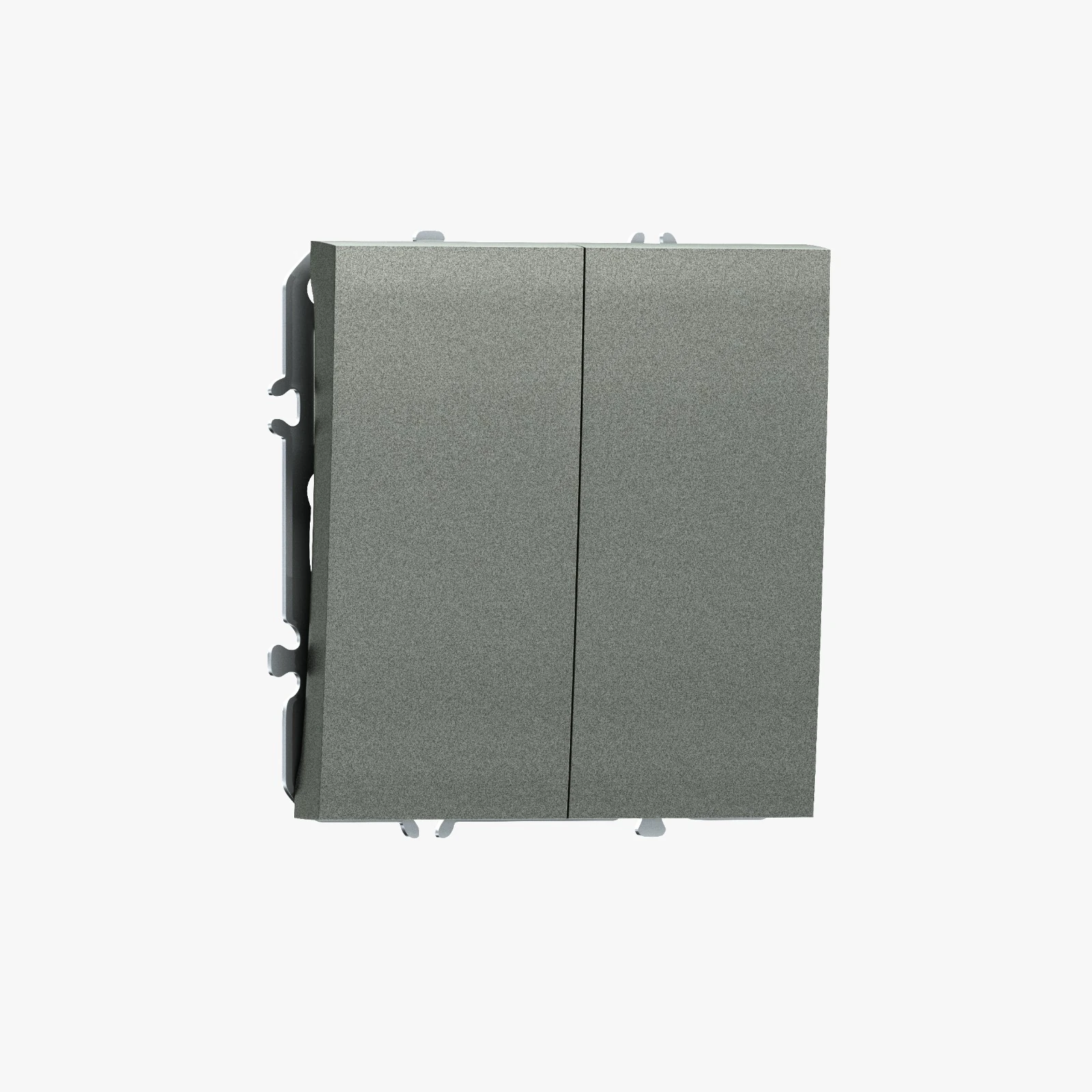 DB10800-DS29545 выключатель проходной 2-клавишный, 10A 250в, матовый титан DONEL S08