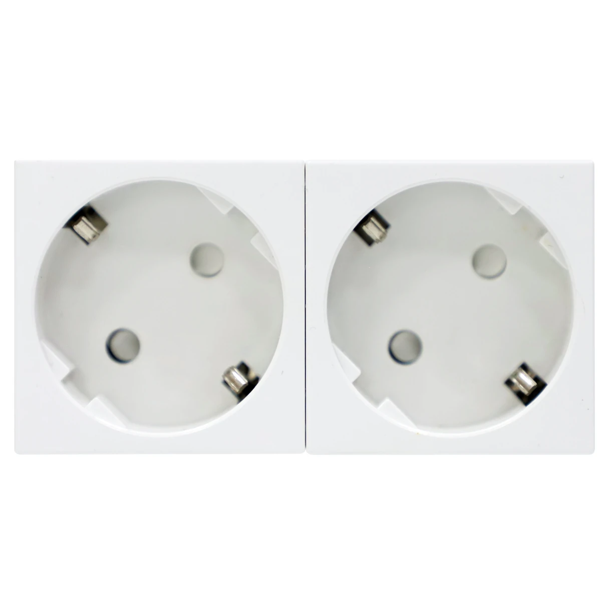 DF6D2W розетка 2х2к+з нем.ст., 45 гр., с з/ш, бел. (90х45мм), серия (тип) DF6