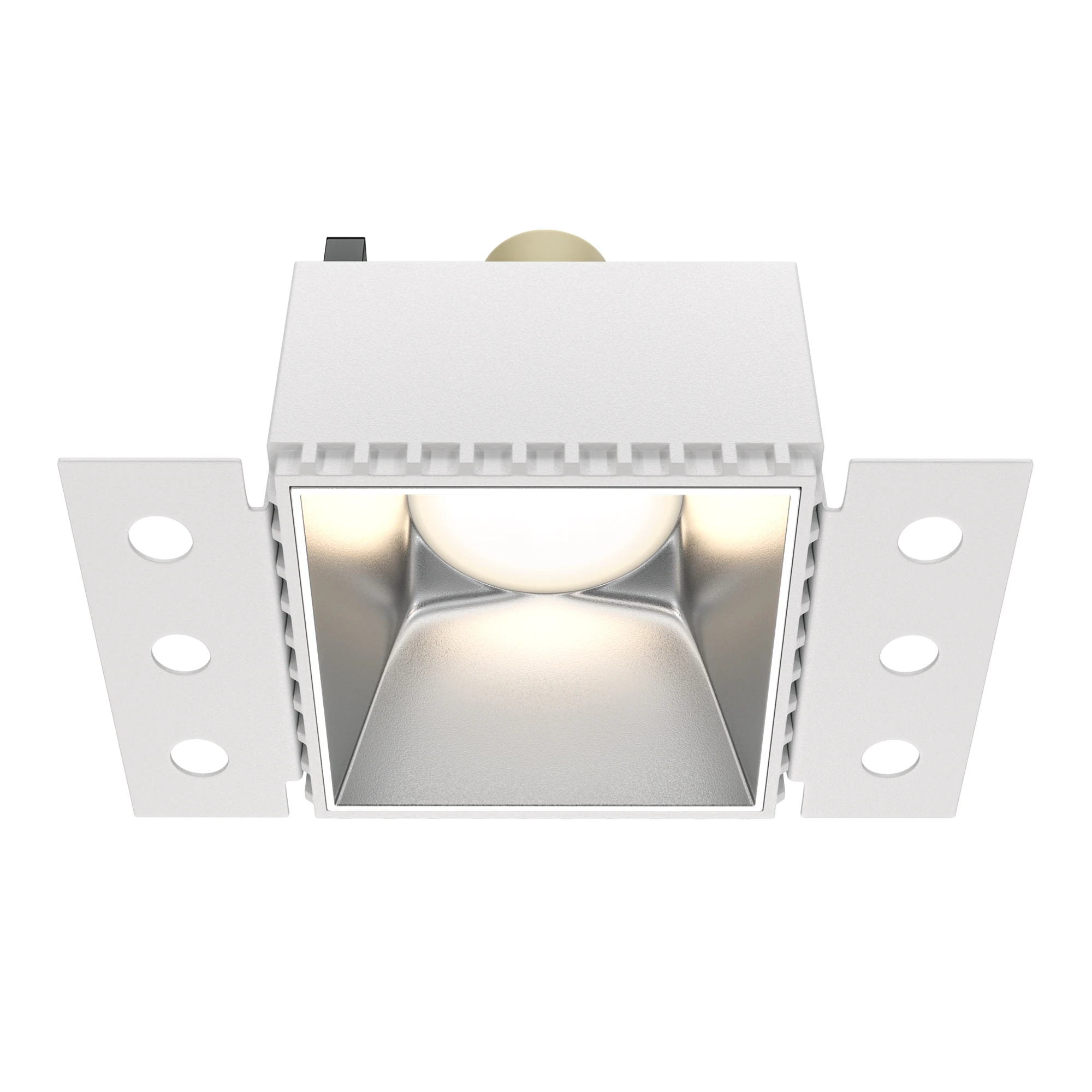 DL051-01-GU10-SQ-WS встраиваемый светильник DOWNLIGHT 0K 120° IP 20 алюминий и пластик GU10 белый 130мм