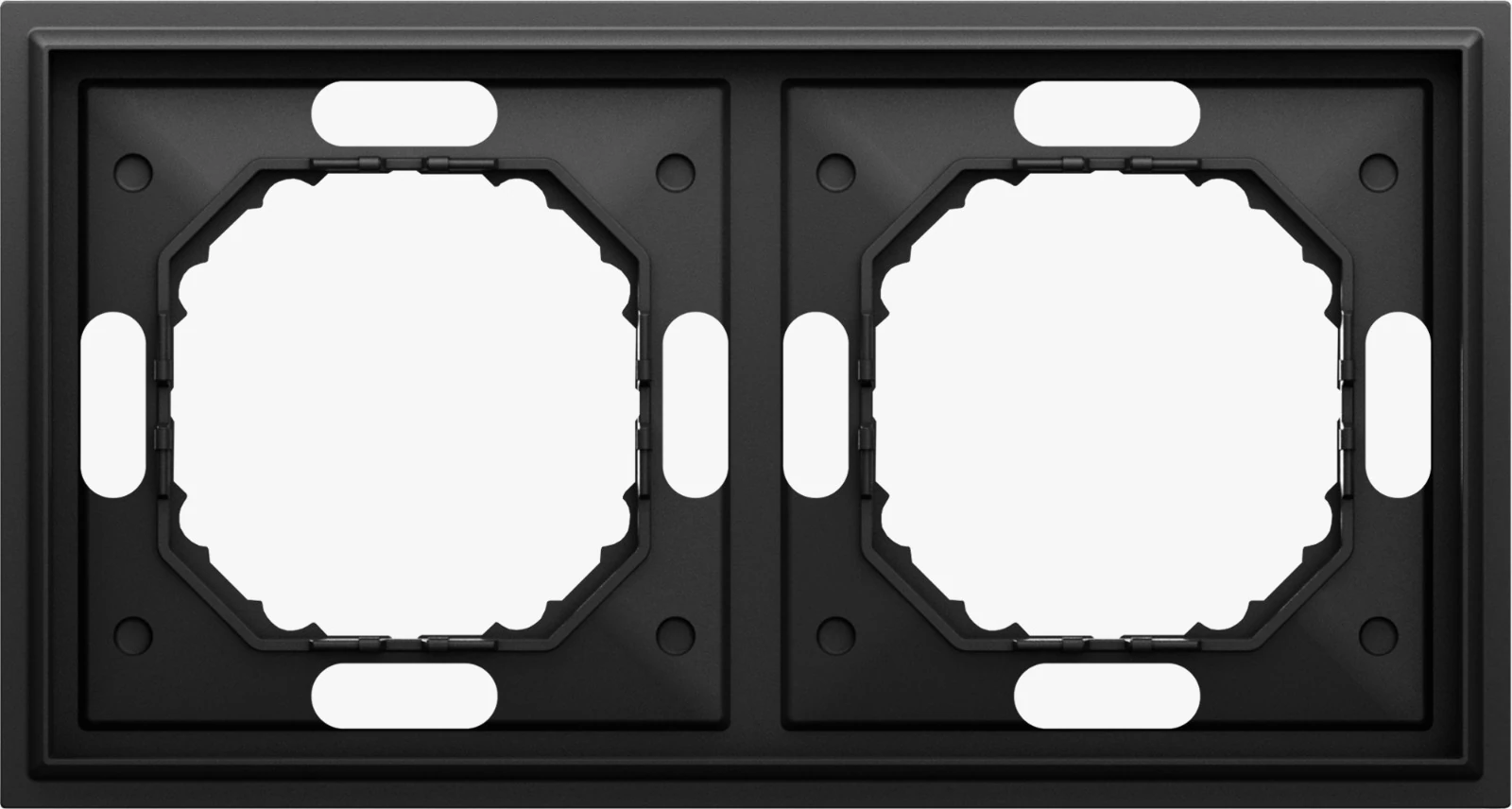 DS21257 рамка 2-я, черный графит, серия S08