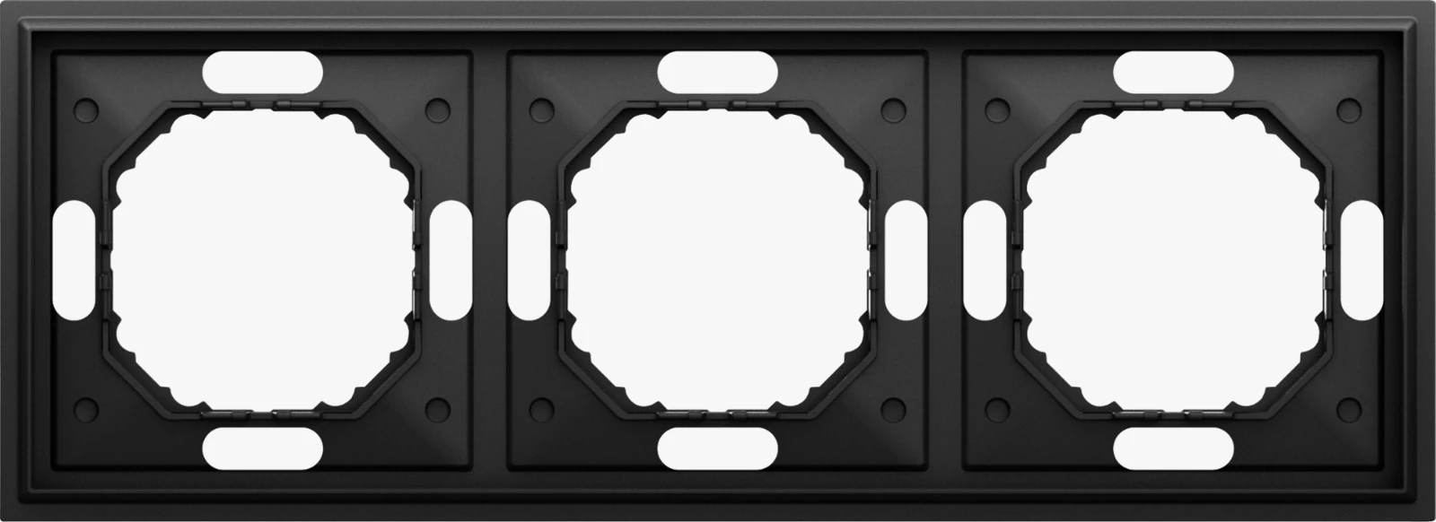 DS21357 рамка 3-я, черный графит, серия S08