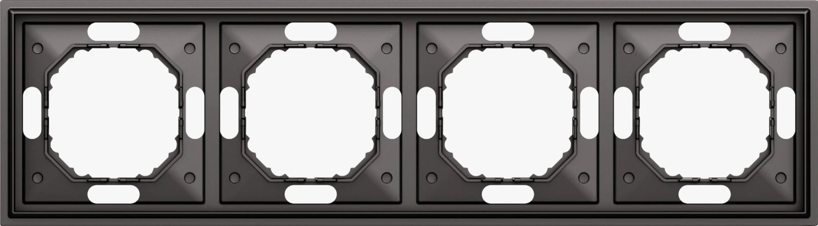 DS21445 рамка 4-я, матовый титан, серия S08