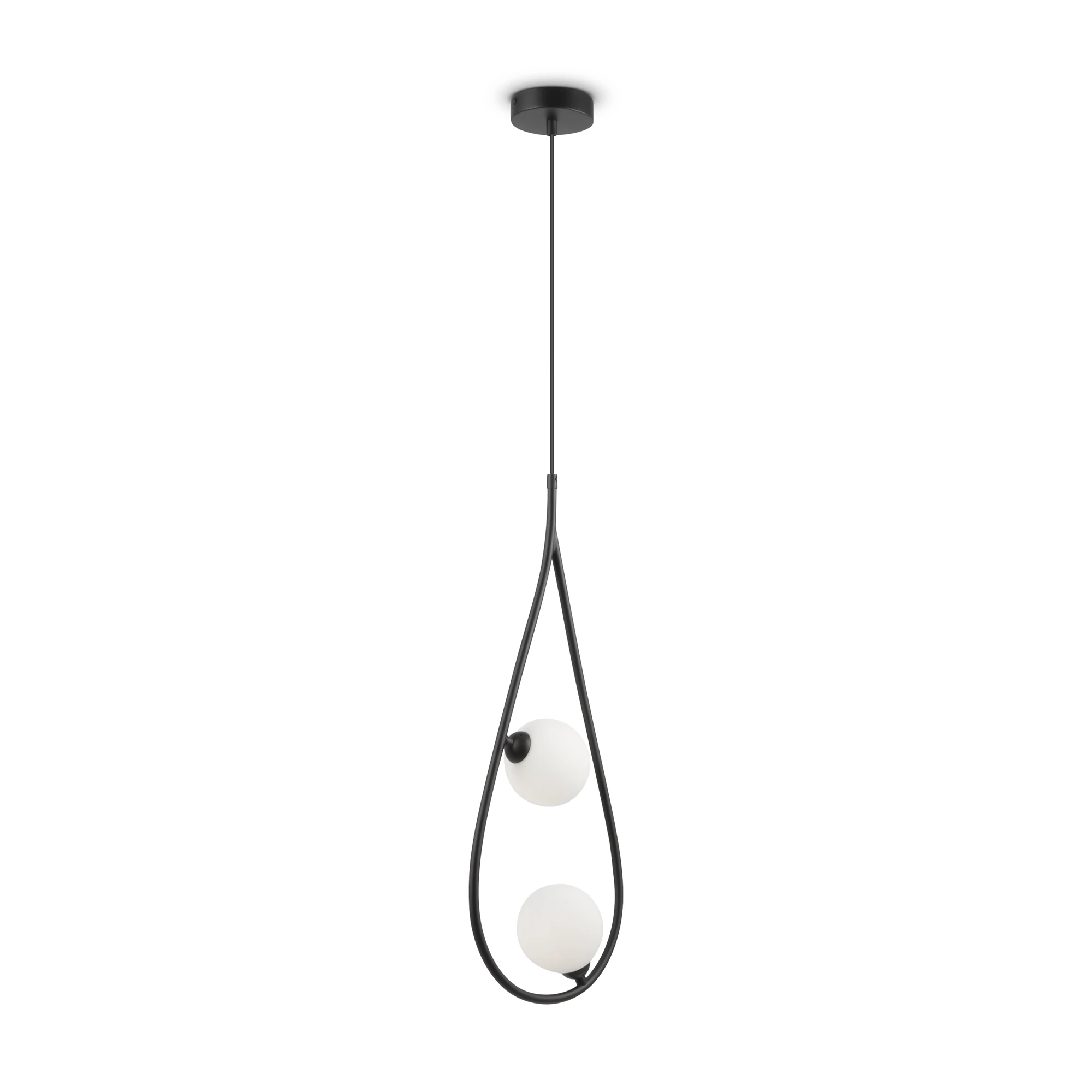 FR4005PL-02B люстра LOFT 0K IP 20 металл, стекло G9 черный белый 25вт