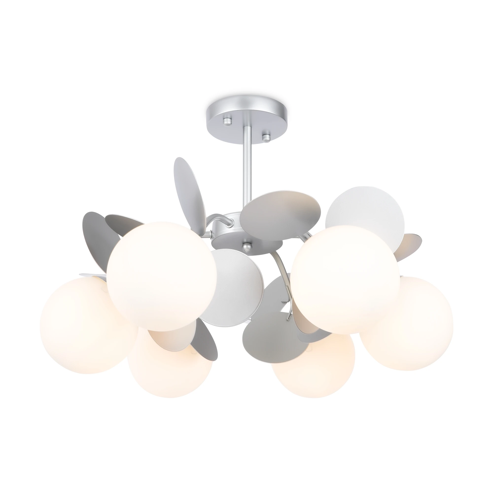 FR5165PL-06S люстра MODERN 0K IP 20 металл, стекло E27 серебро белый 60вт