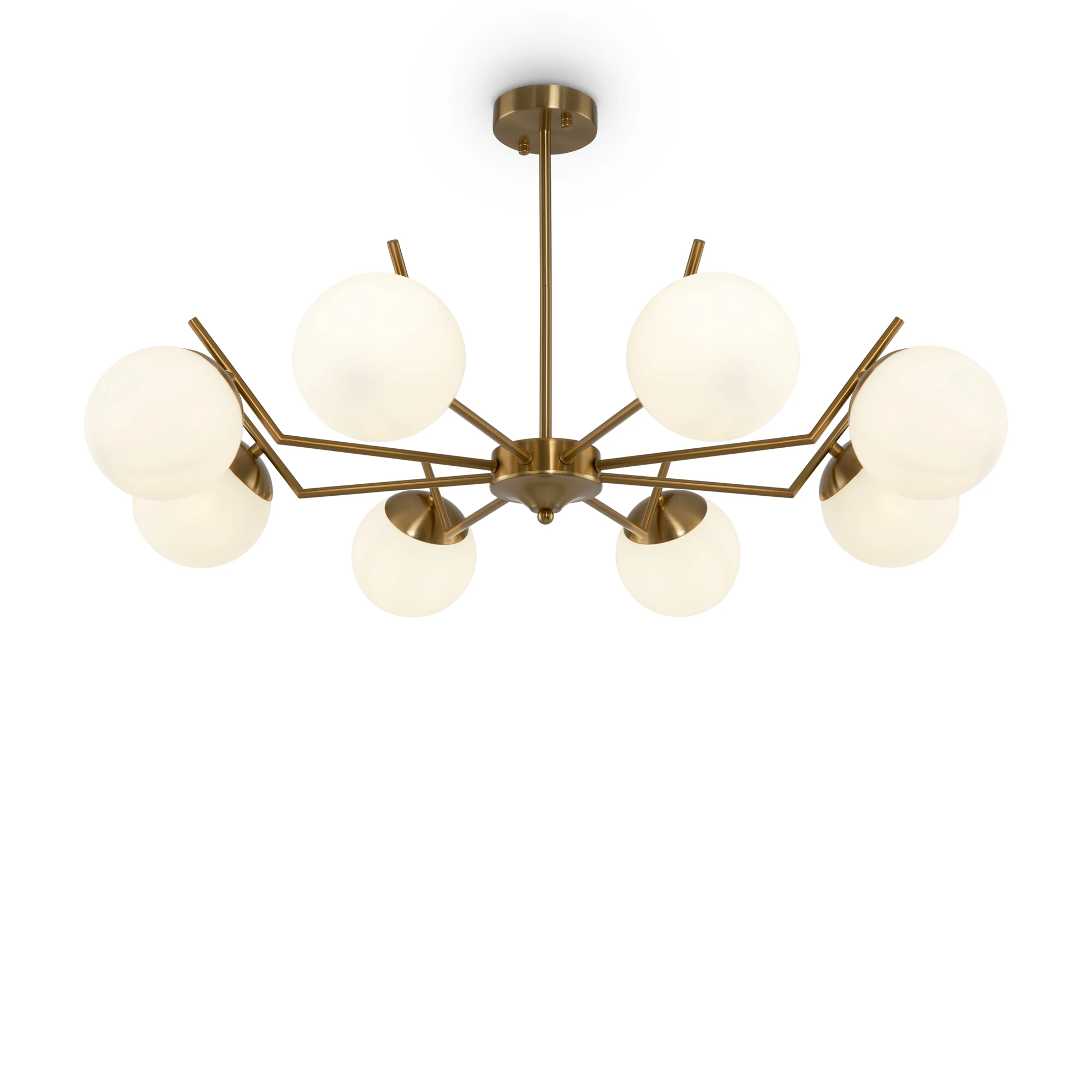 FR5173PL-08BS люстра MODERN 0K IP 20 металл, стекло E27 латунь белый 60вт