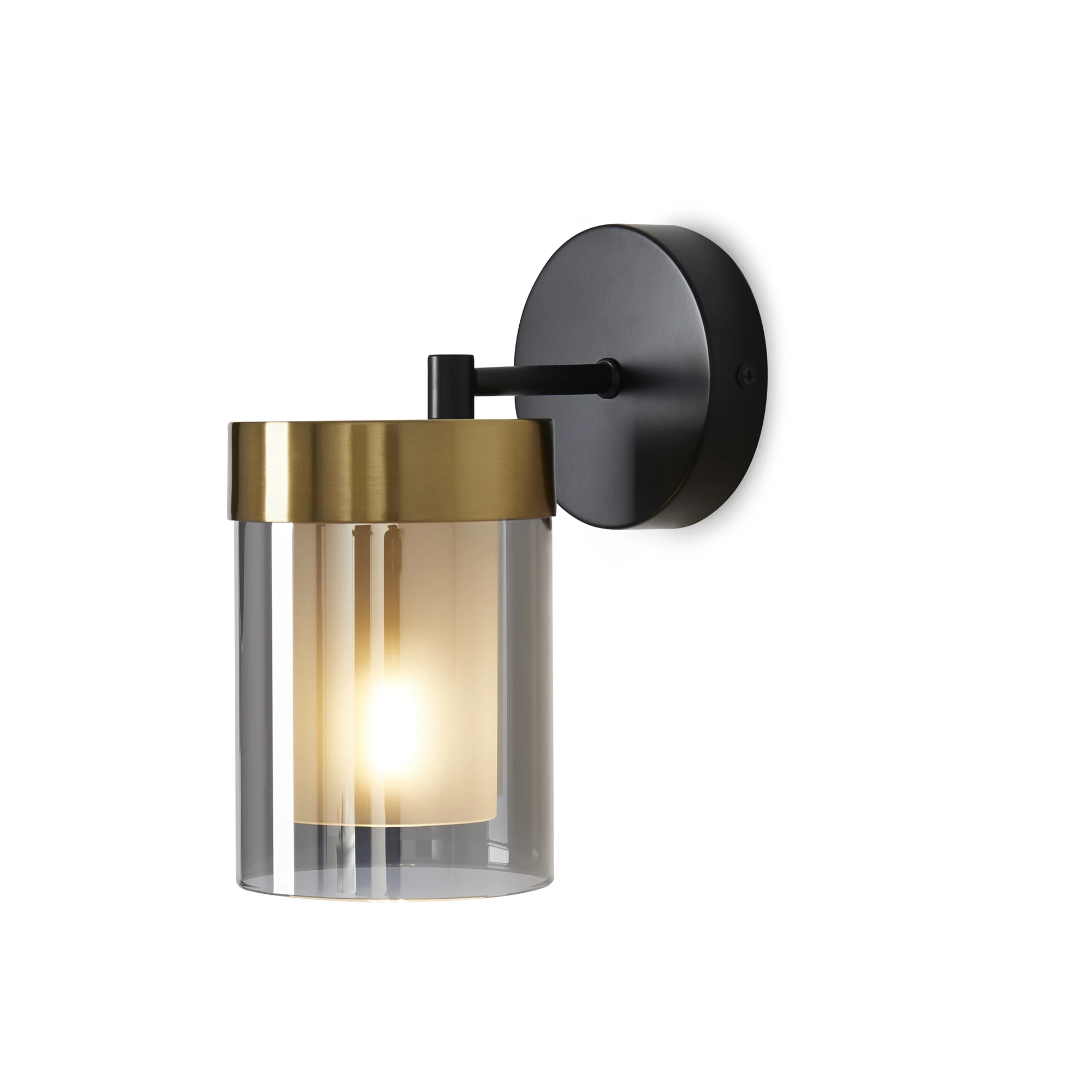 FR5432WL-01BBS настенный светильник MODERN 0K 120° IP 20 металл, стекло E14 черный и латунь серый 40вт