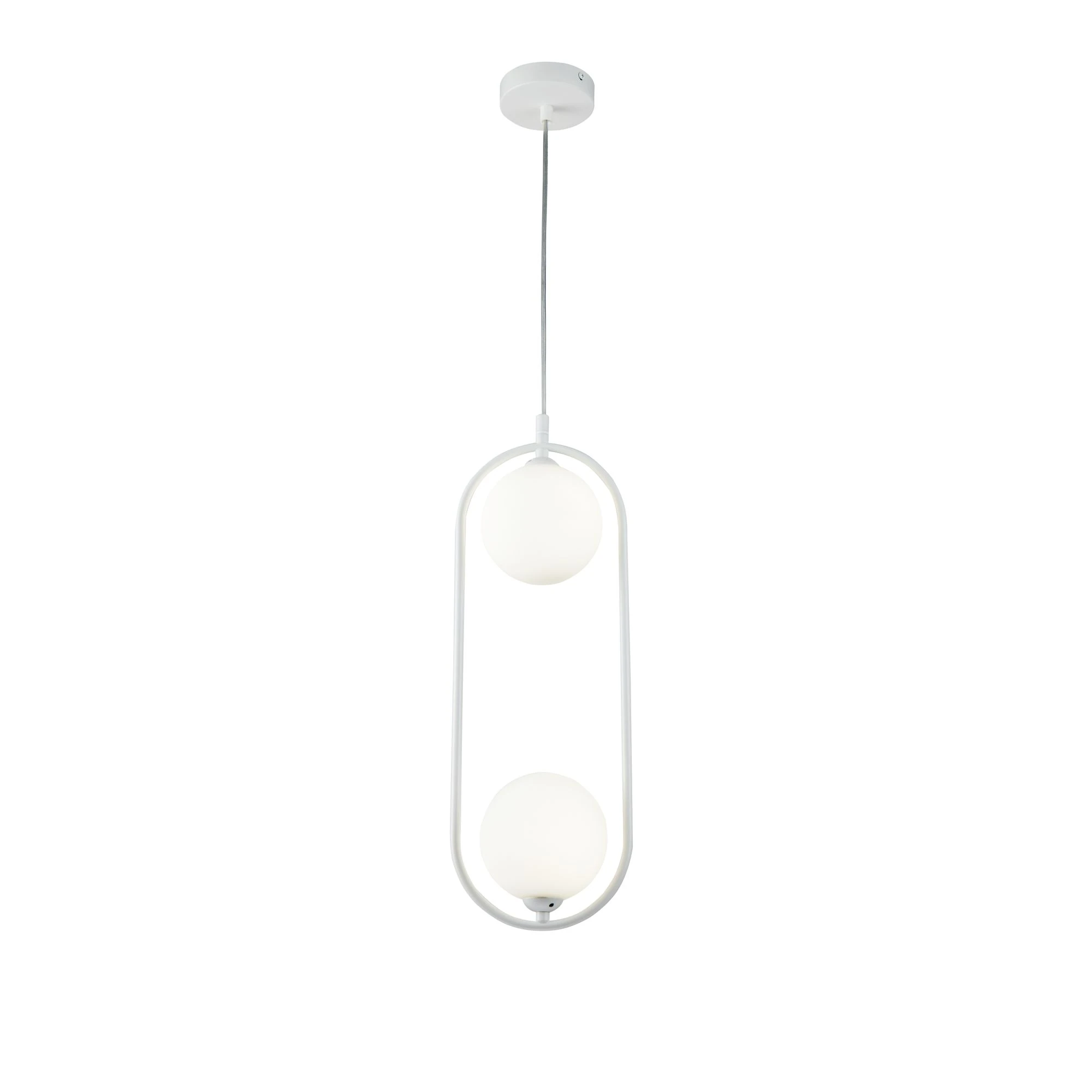 MOD013PL-02W подвесной светильник MODERN 0K 36° IP 20 металл, стекло G9 белый 25вт