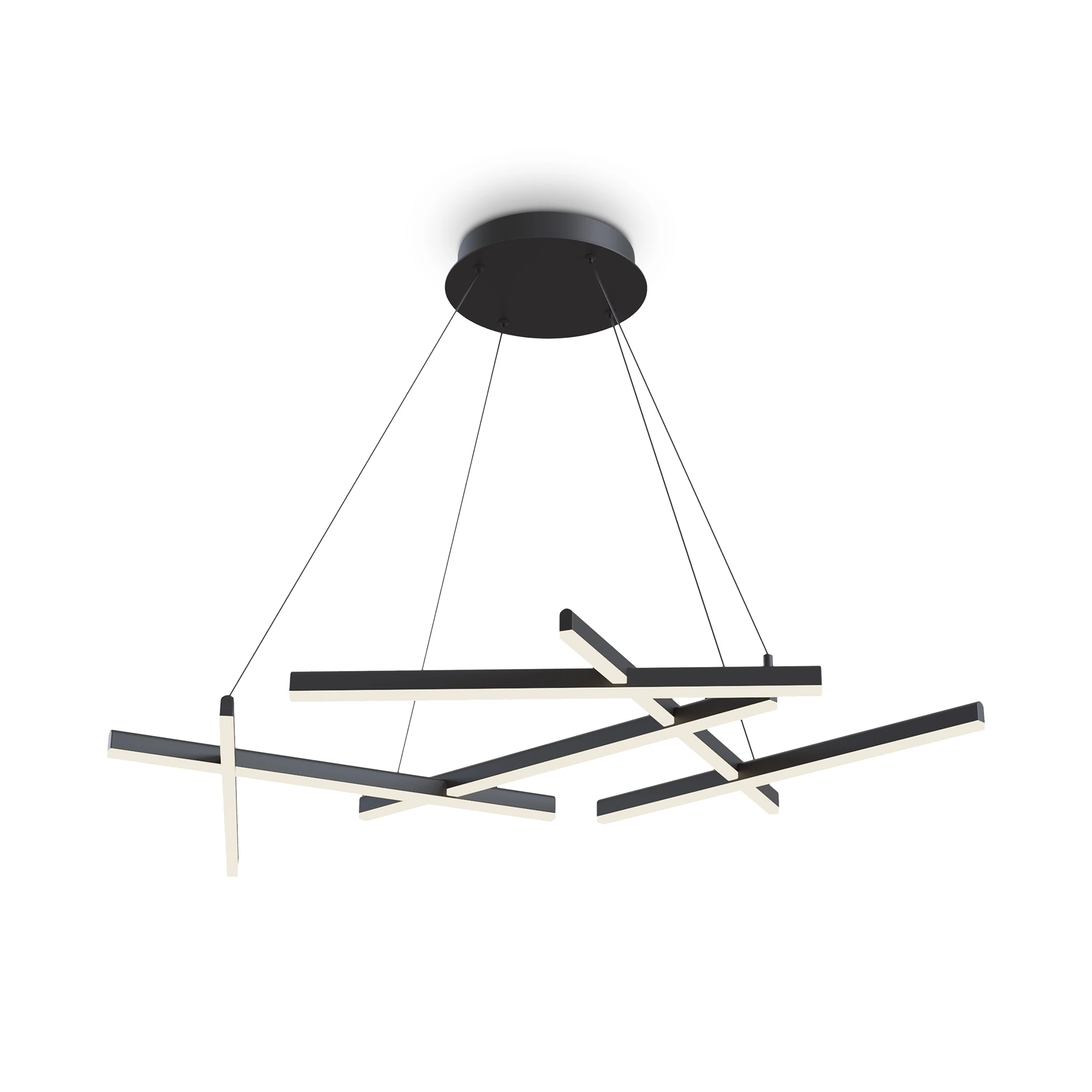 MOD016PL-L80BK подвесной светильник MODERN 0K 120.0° IP 20 алюминий, акрил LED черный белый 80вт