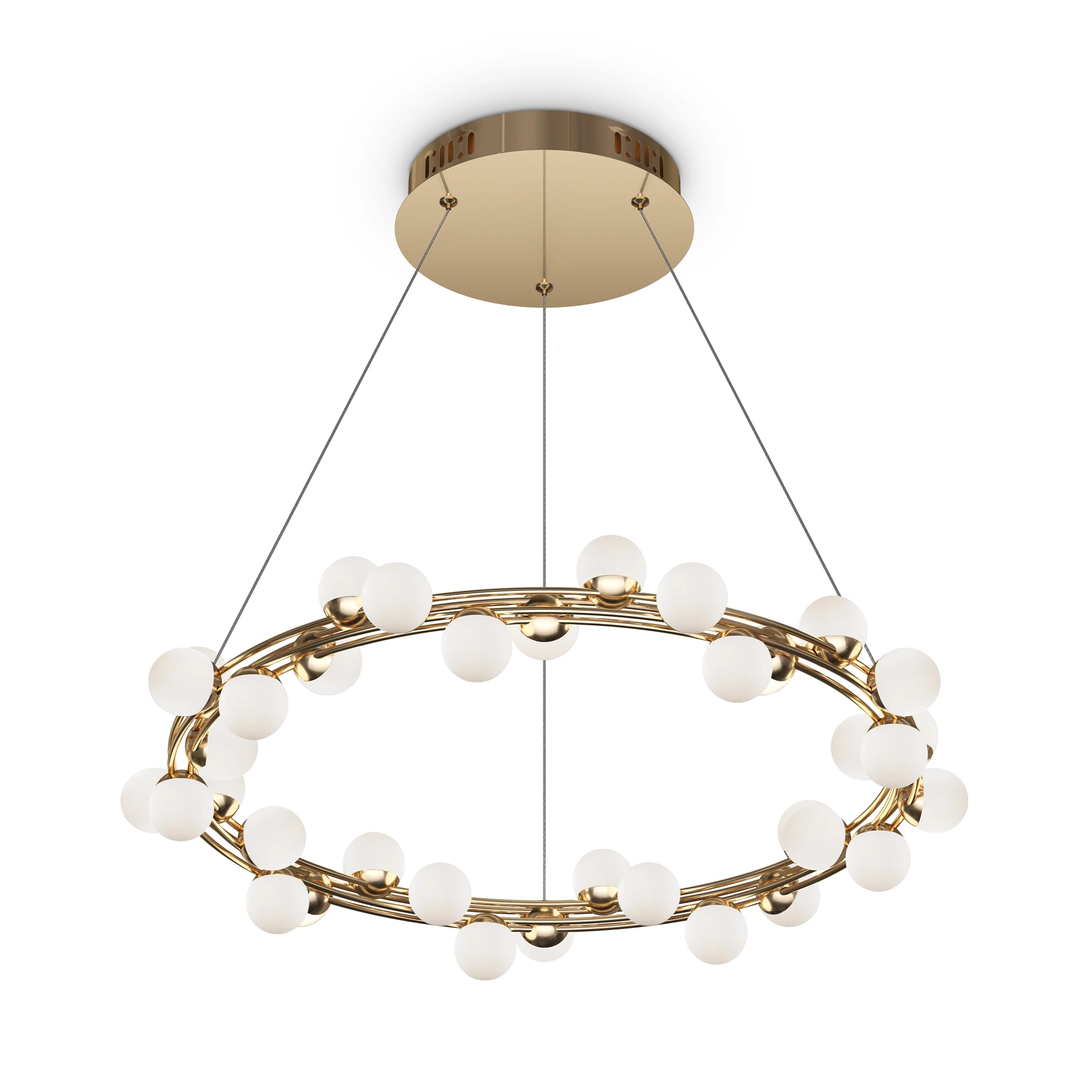 MOD081PL-L50G3K подвесной светильник MODERN 3000K 360.0° IP 20 нержавеющая сталь, пластик LED золото белый 55вт