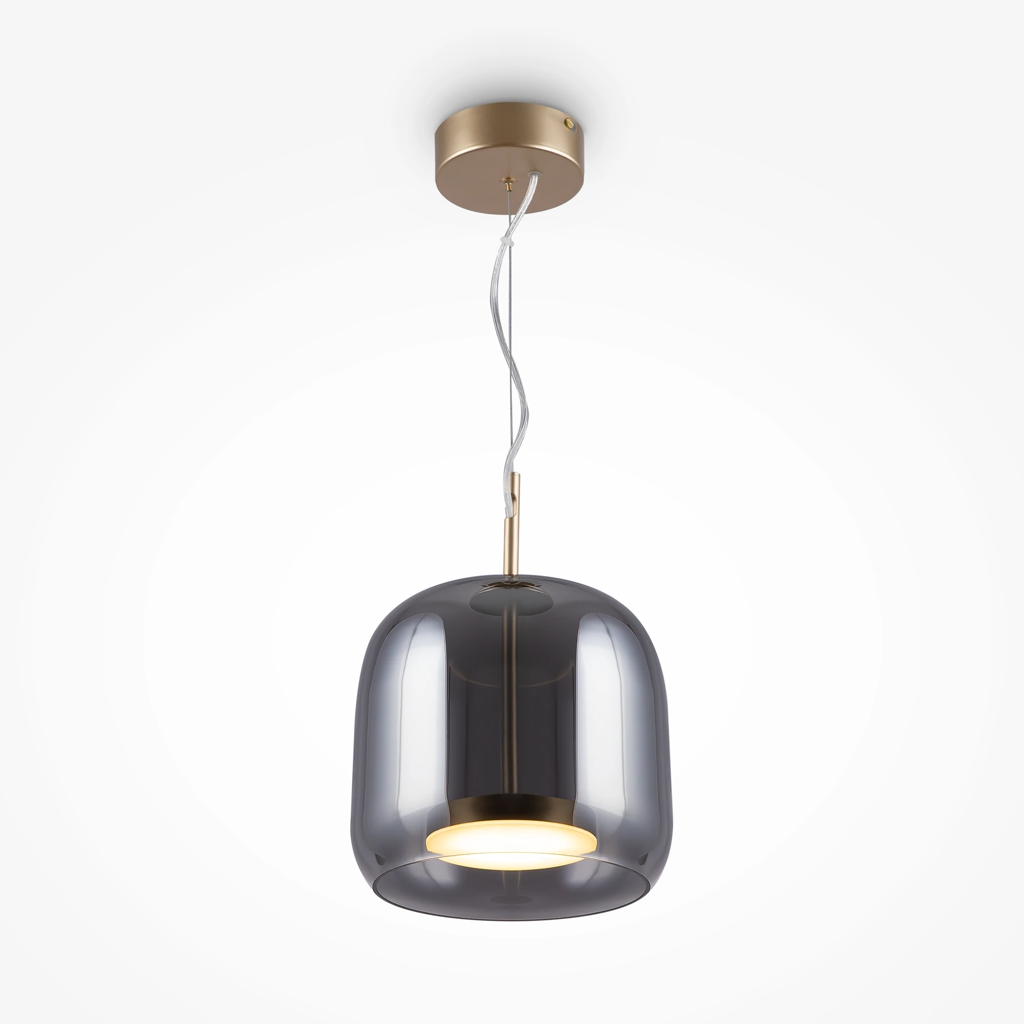 MOD128PL-L6SG подвесной светильник MODERN 3000K 90.0° IP 20 металл, стекло LED латунь дымчатый 6вт