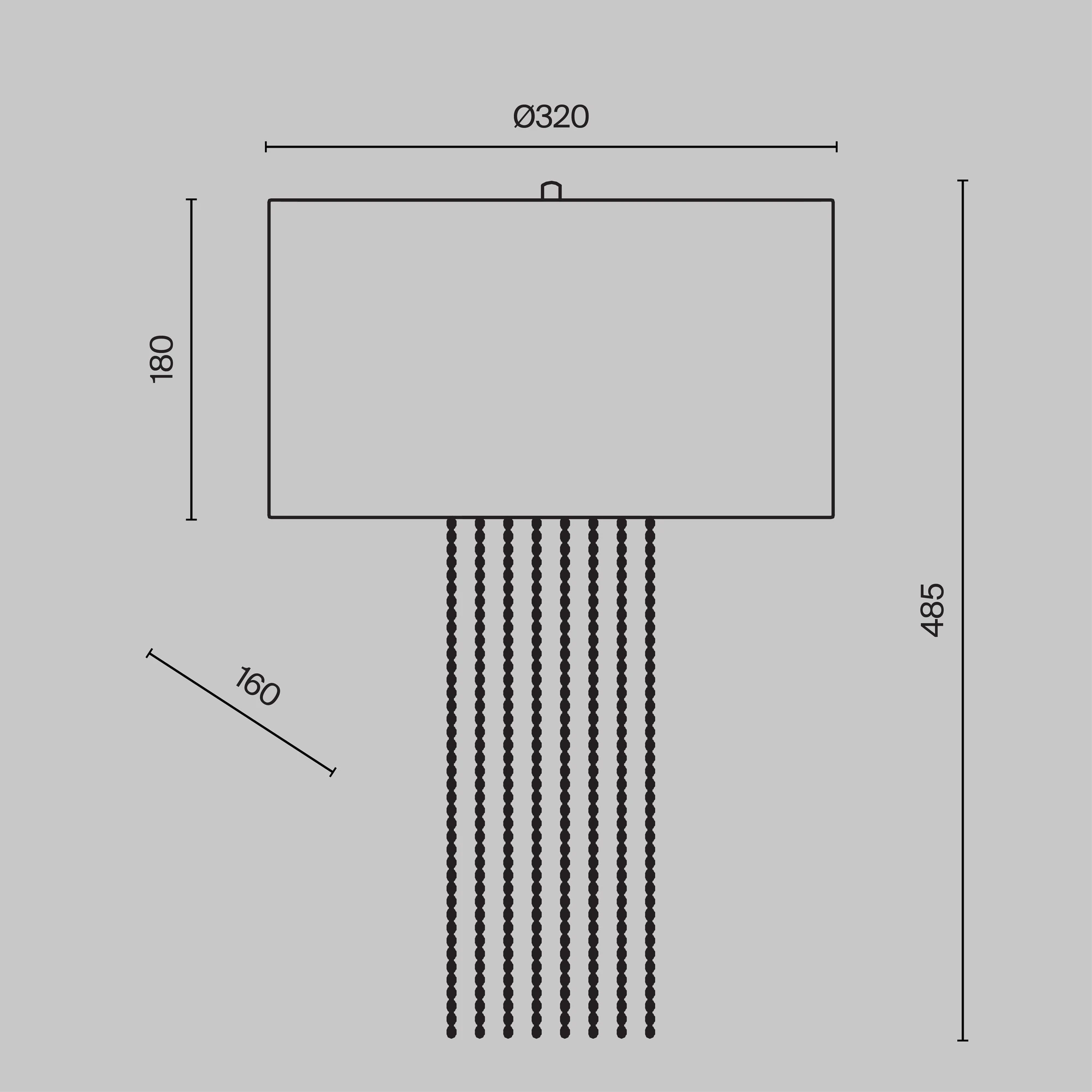 Настенный светильник (бра) IMPRESSIVE MOD151WL-01G