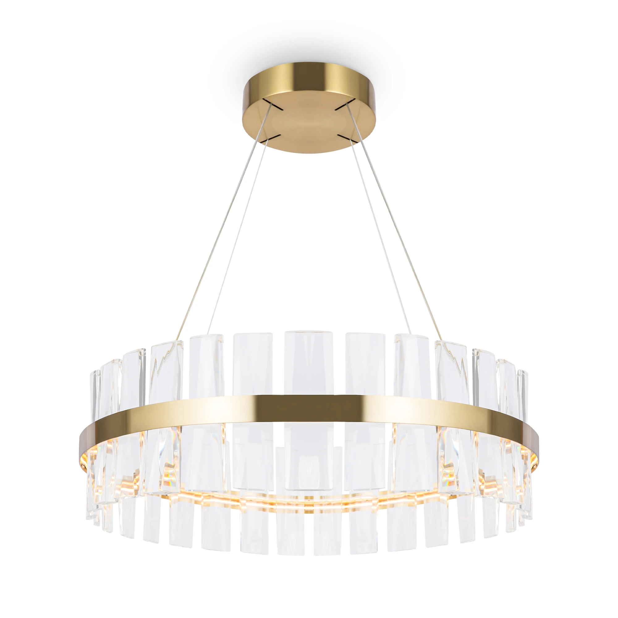 MOD173PL-L45BS3K подвесной светильник MODERN 3000K 120.0° IP 20 металл, хрусталь LED латунь прозрачный 45вт