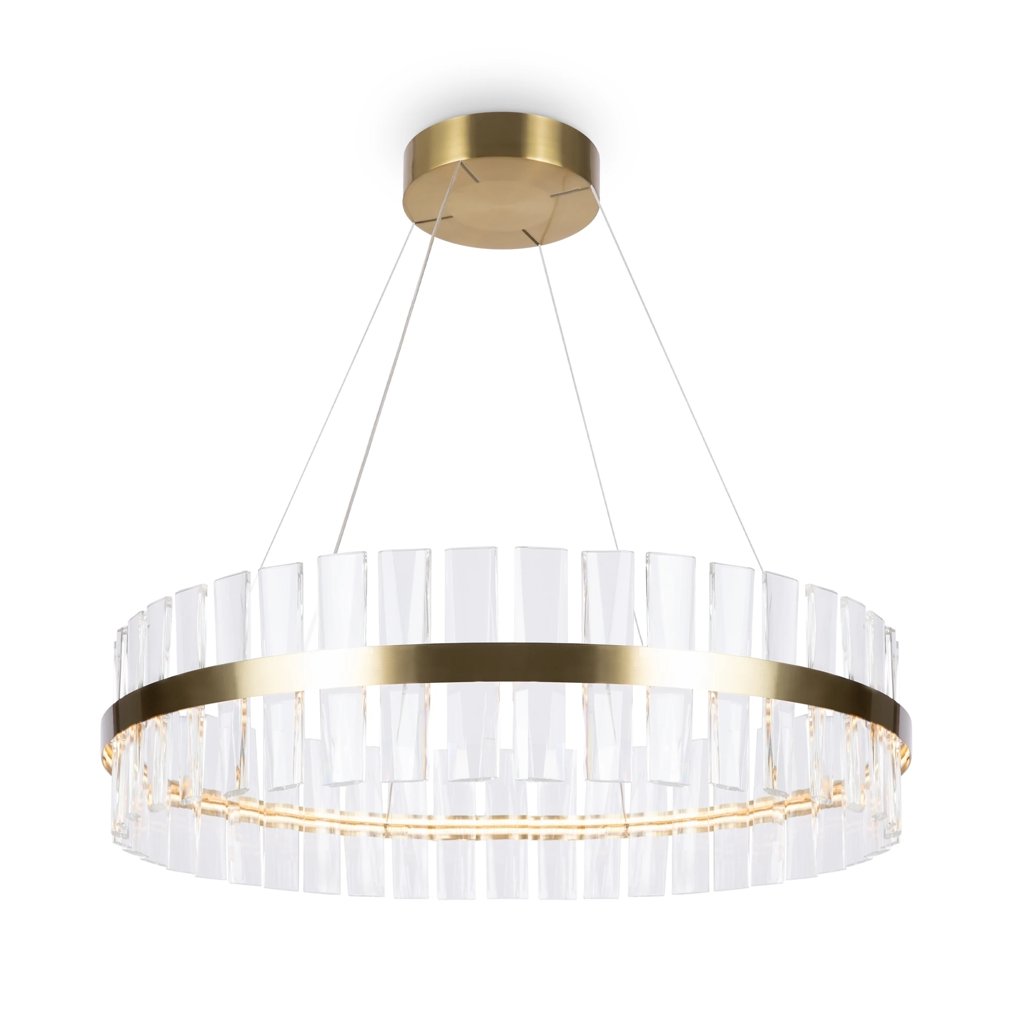 MOD173PL-L60BS3K подвесной светильник MODERN 3000K 120.0° IP 20 металл, хрусталь LED латунь прозрачный 60вт