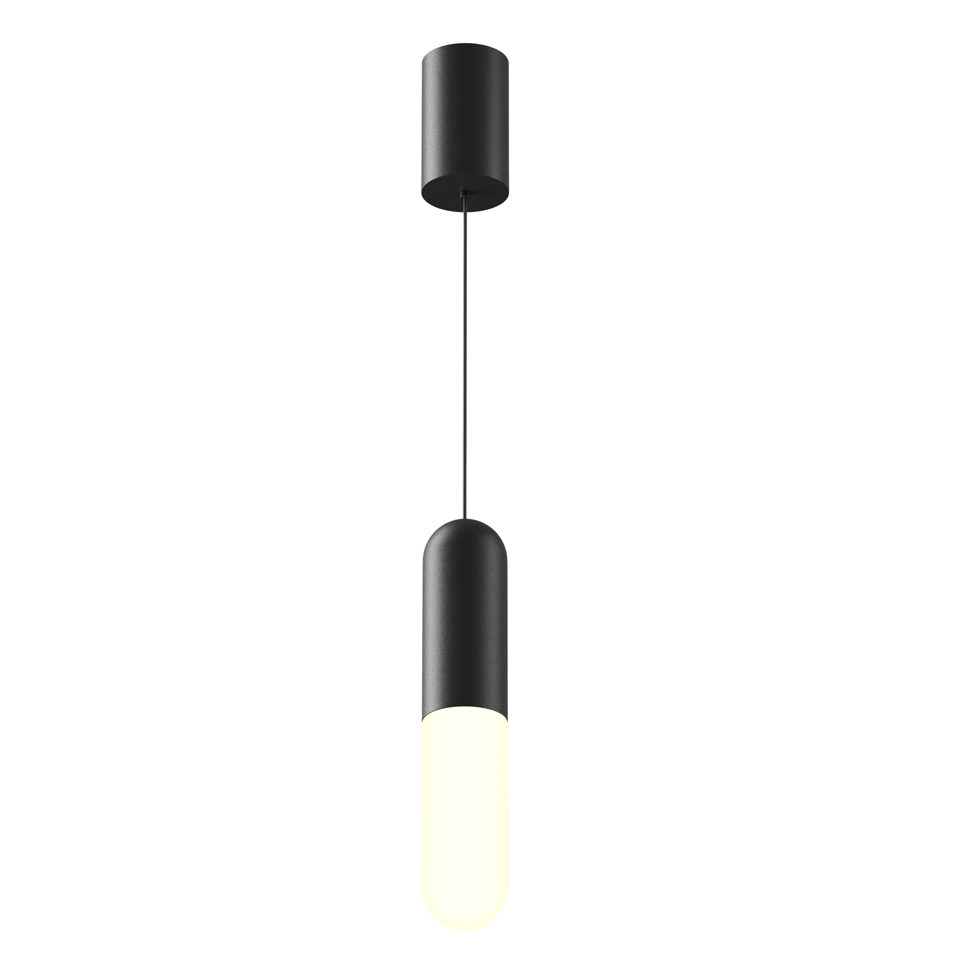 P101PL-L300-12W3K-B подвесной светильник PENDANT 3000K 125.0° IP 20 алюминий и стекло LED черный