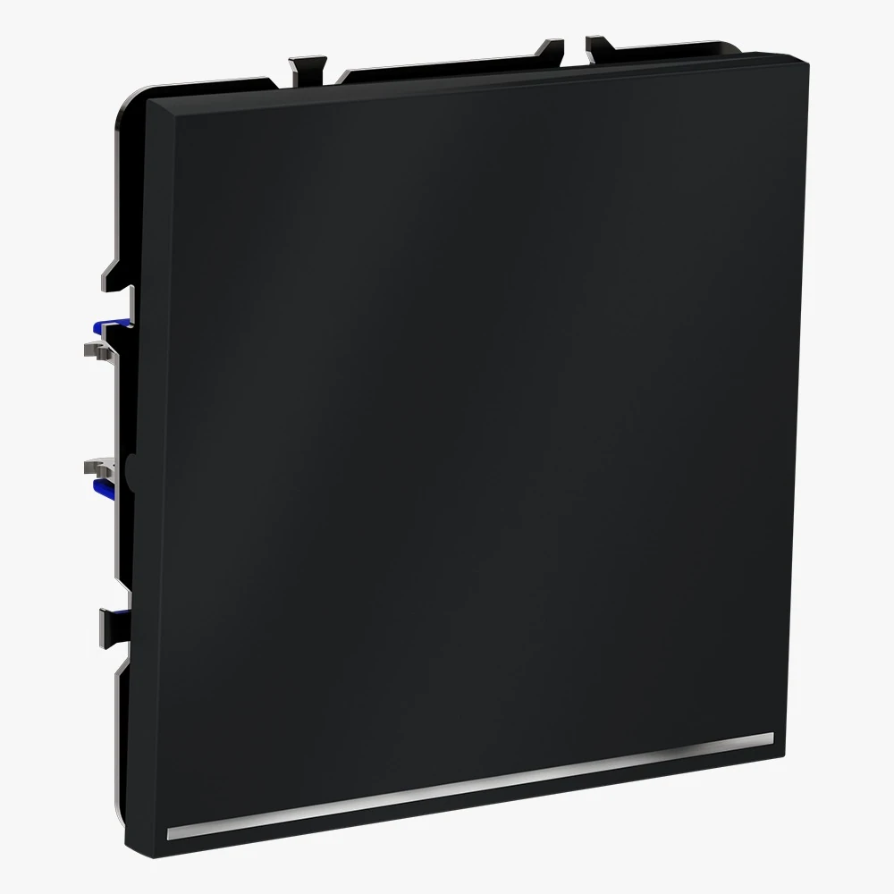 VLS010207 выключатель встраиваемый VOLTUM S70 одноклавишный с подсветкой 10а, (графит)