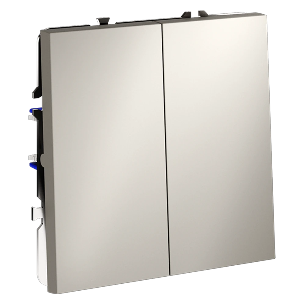 VLS020103 выключатель встраиваемый VOLTUM S70 двухклавишный 10а, (кашемир)