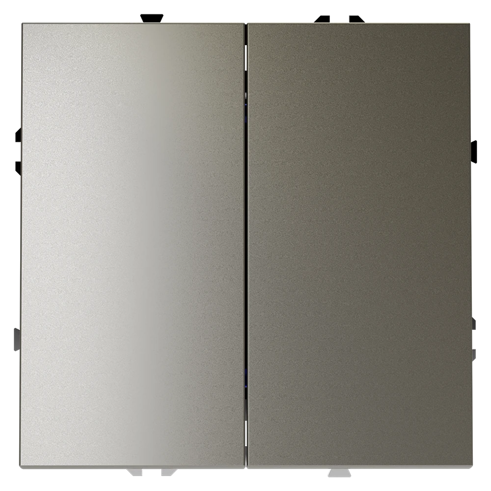 VLS020104 выключатель встраиваемый VOLTUM S70 двухклавишный 10а, (шелк)