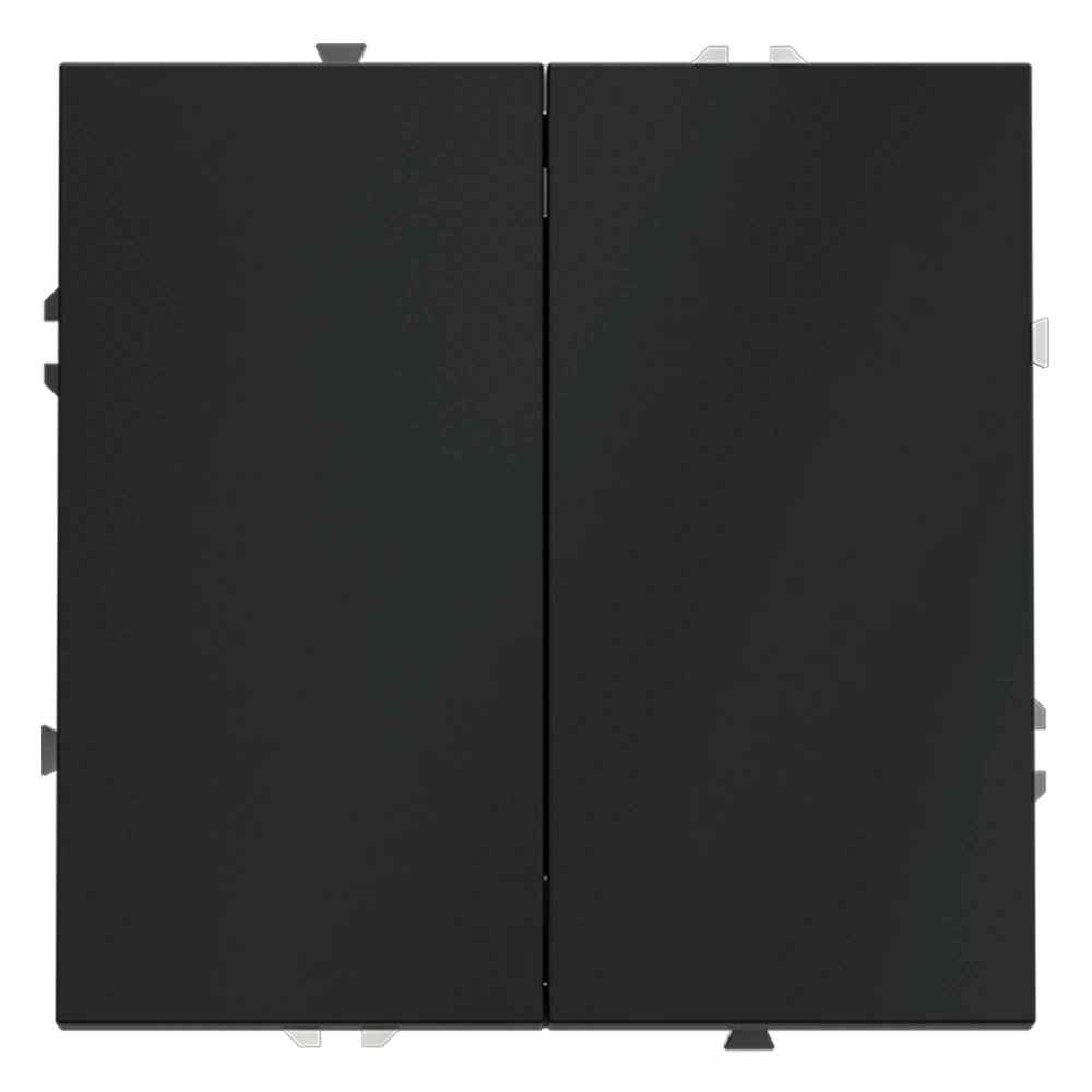 VLS020107 выключатель встраиваемый VOLTUM S70 двухклавишный 10а, (графит)