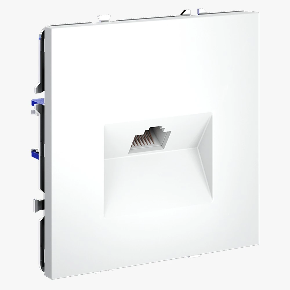 VLS060102 розетка компьютерная встраиваемая VOLTUM S70 RJ45 кат.6, (белый матовый)