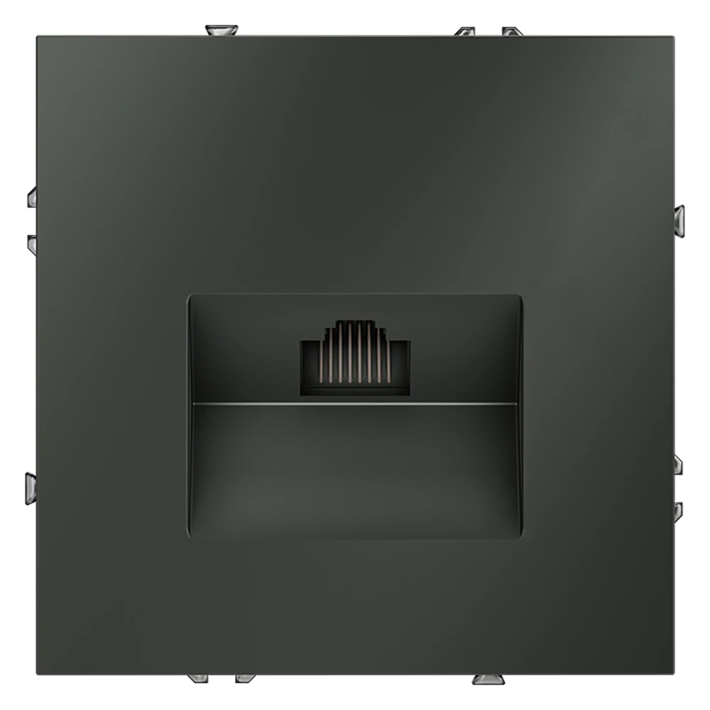 VLS060106 розетка компьютерная встраиваемая VOLTUM S70 RJ45 кат.6, (титан)