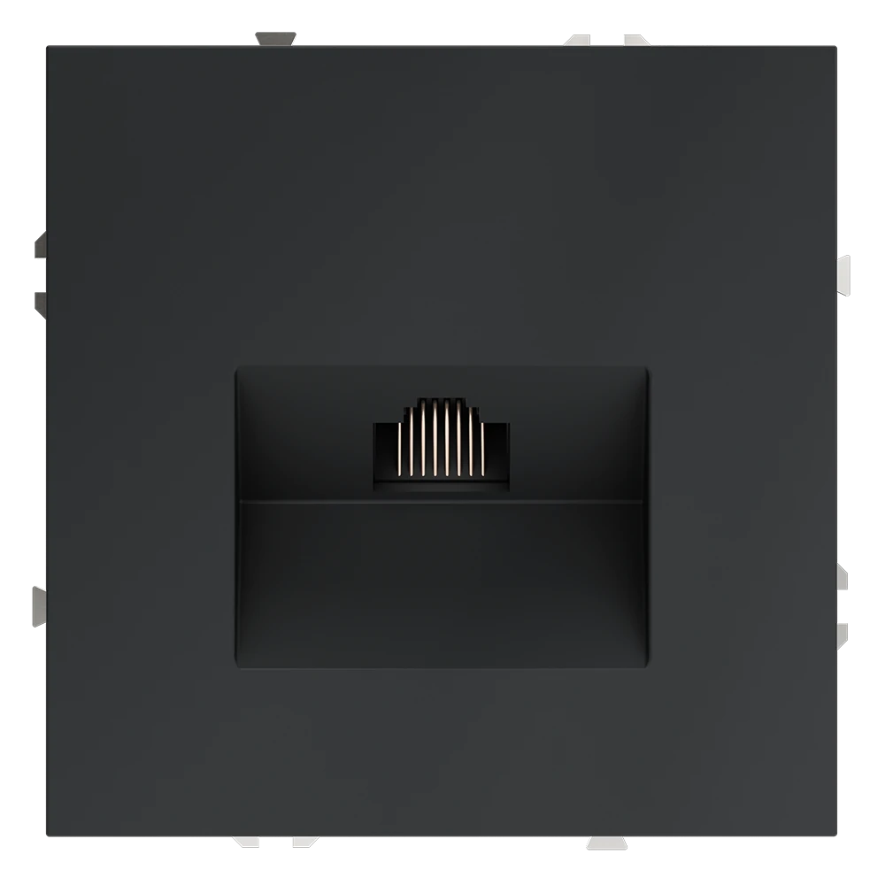 VLS060107 розетка компьютерная встраиваемая VOLTUM S70 RJ45 кат.6, (графит)