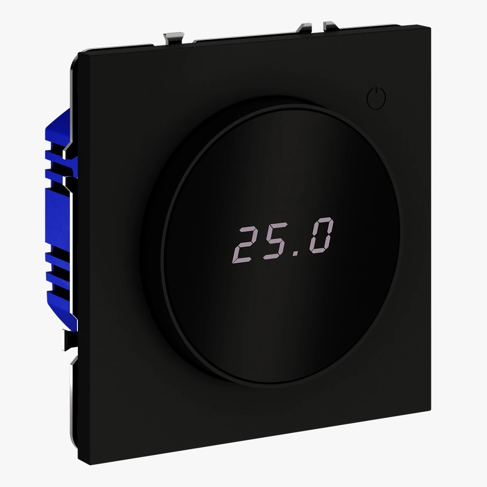 VLS070108 терморегулятор электронный VOLTUM s70с индикацией и датчиком, для теплого пола, (черный матовый)