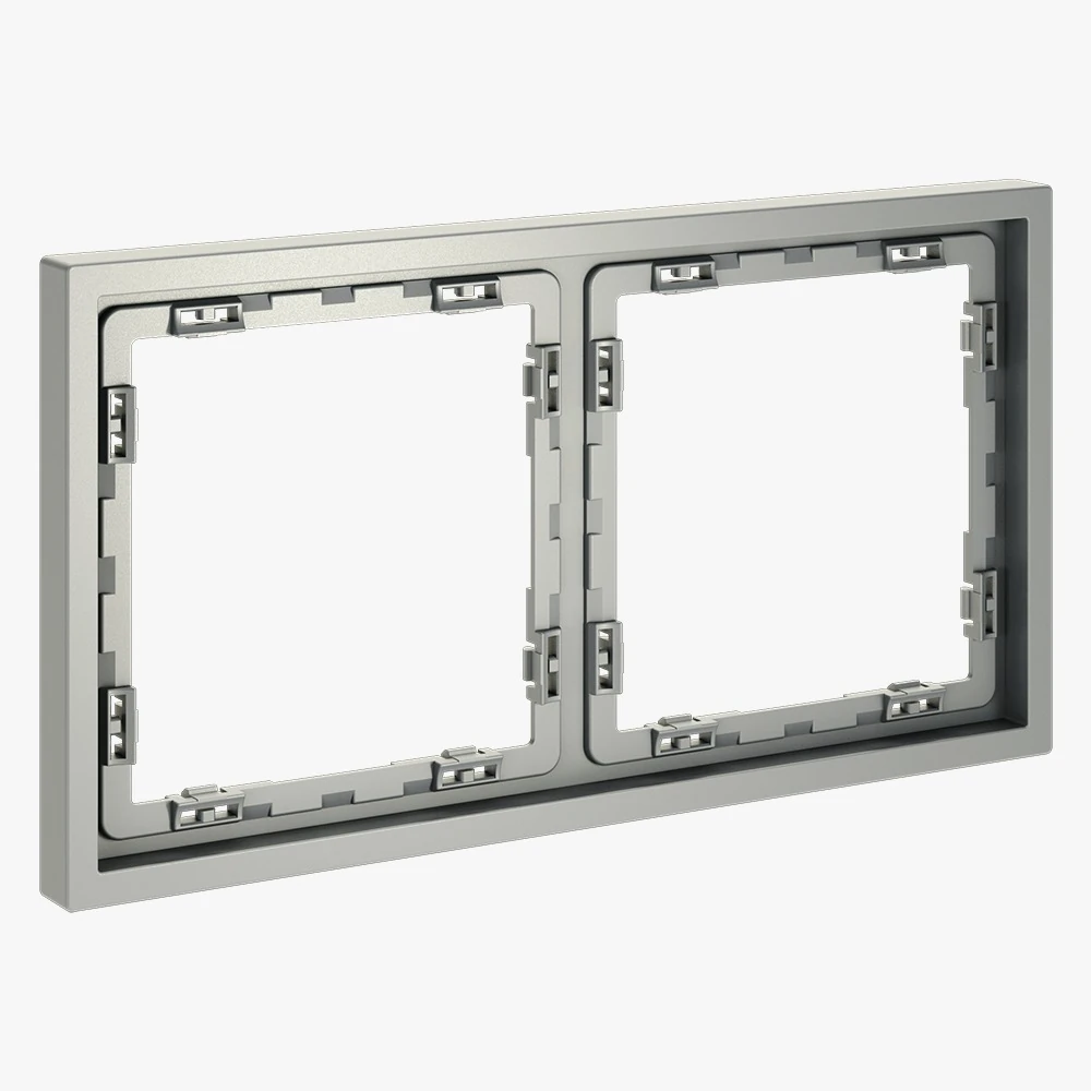 VLS100205 рамка пластиковая VOLTUM S70 на 2 поста, (сталь)